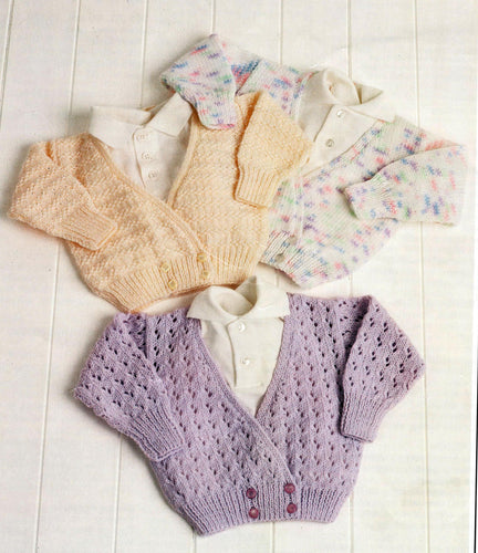 Baby Boy- Girl  Cross over Cardigans V Neck- 3 Styles Knitting Pattern -DK-8ply(Light Worsted weight) instant Download PDF -  16