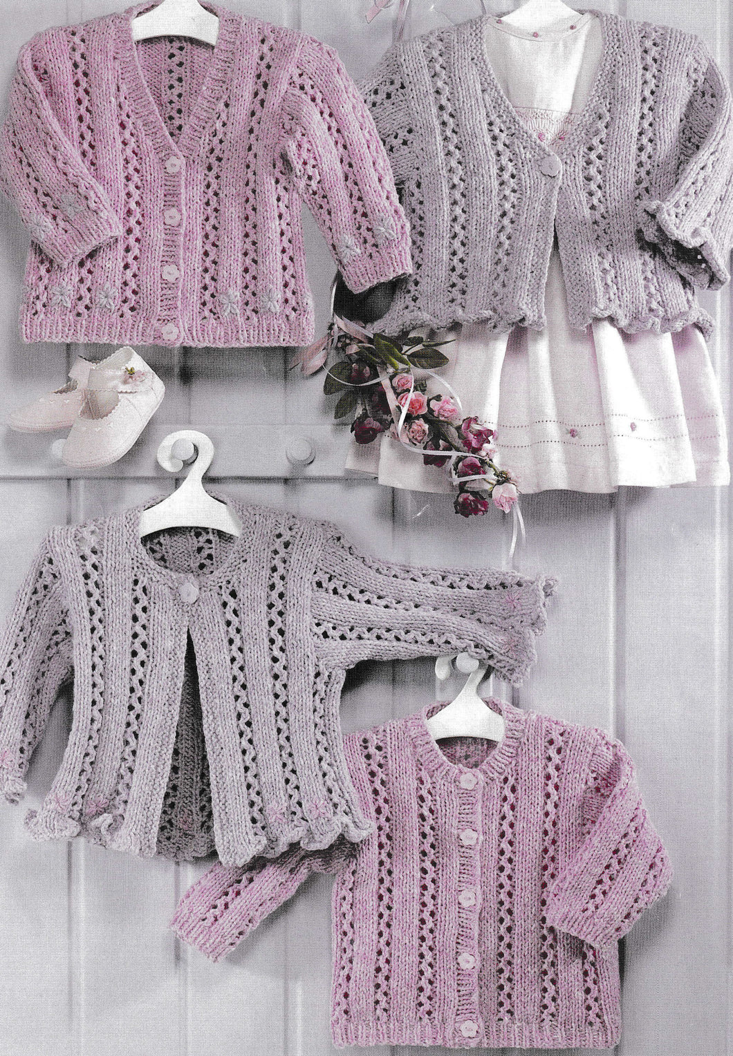 Pretty Girls Eyelet Rib Frill Lacy Cardigan Jacket Frilly Peplum Hem 16 - 26