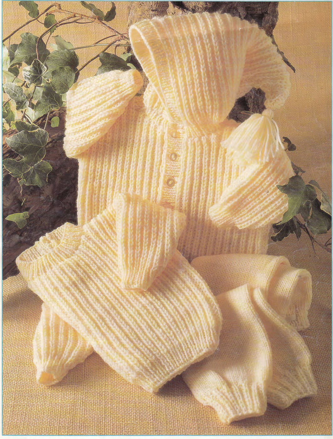 Easy Fisherman's Rib Jacket with Hood, Tassel, Round Neck, Sweater & Leggings, Trousers ~ 16