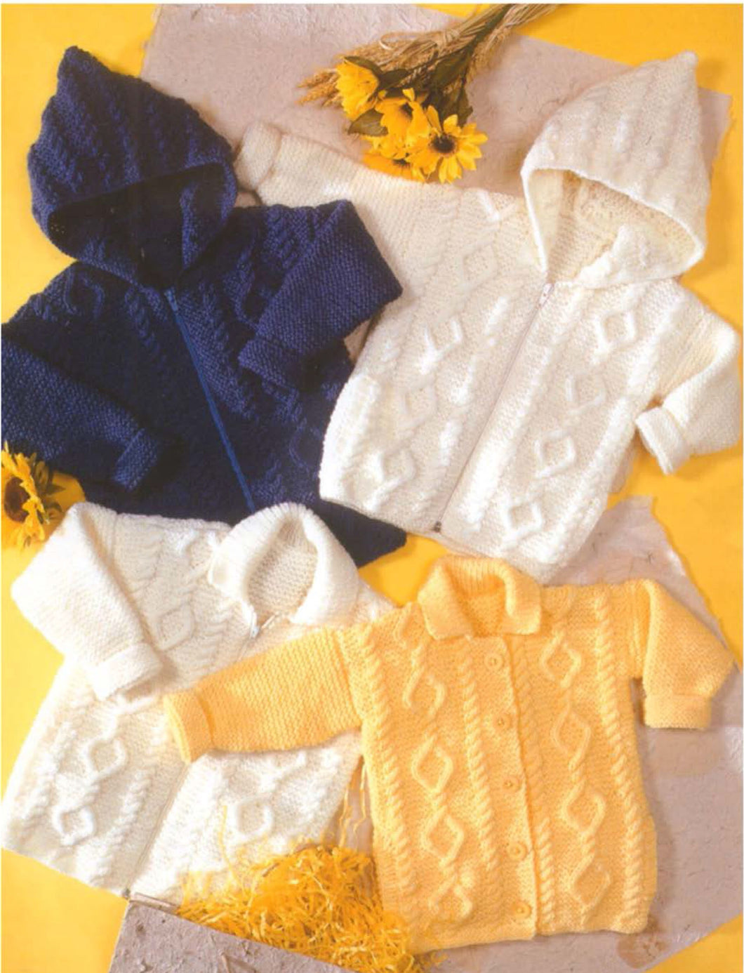 Child's Hooded Jacket - Cardigan with collar- Button or zipped Knitting Pattern PDF Download- Chest 20- 30 inch Aran 10 ply Yarn- Vintage