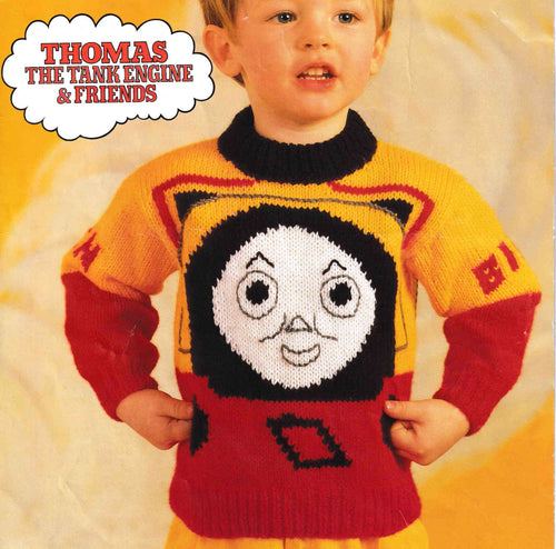 Boys - Girls Thomas the Tank Engine & Friends Sweater- Jumper- DK -8 ply- fits 20 - 30