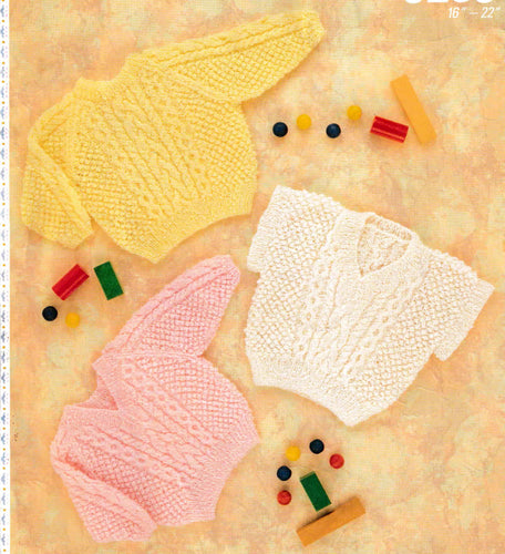 Baby Cable sweater & Slipover - sleeveless jumper- Knitting pattern-  16
