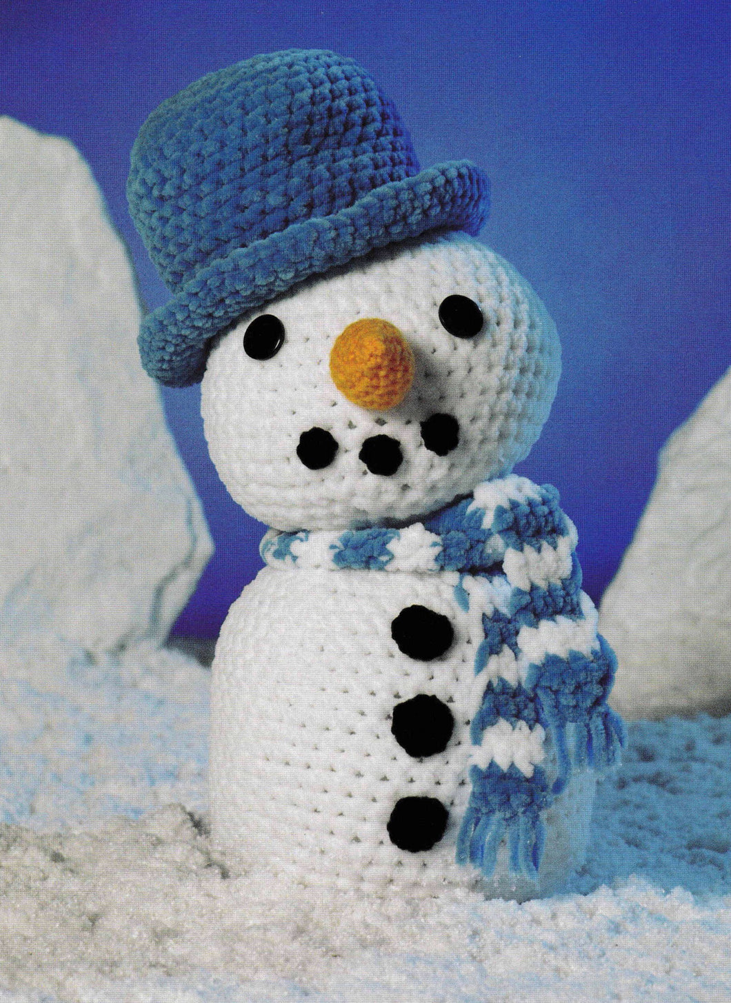 Crochet Christmas Snowman- Seasonal-Novelty- Crochet Pattern-Chunky- Bulky Yarn- Instant download PDF 16 x 11