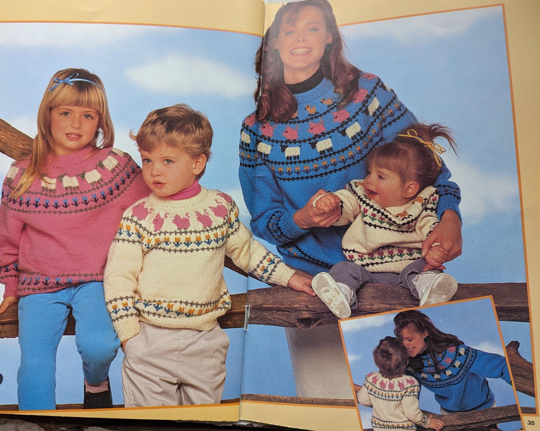 Fair Isle sweaters Mans woman's Childs round neck jumpers Knitting Pattern Download PDF chest 20