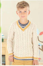Boy's Tank top & V neck sweater - Cricket style Jumper in DK (8 Ply) Birth-7 Years (16 - 26")  knitting pattern Download (Birth - 7 years)