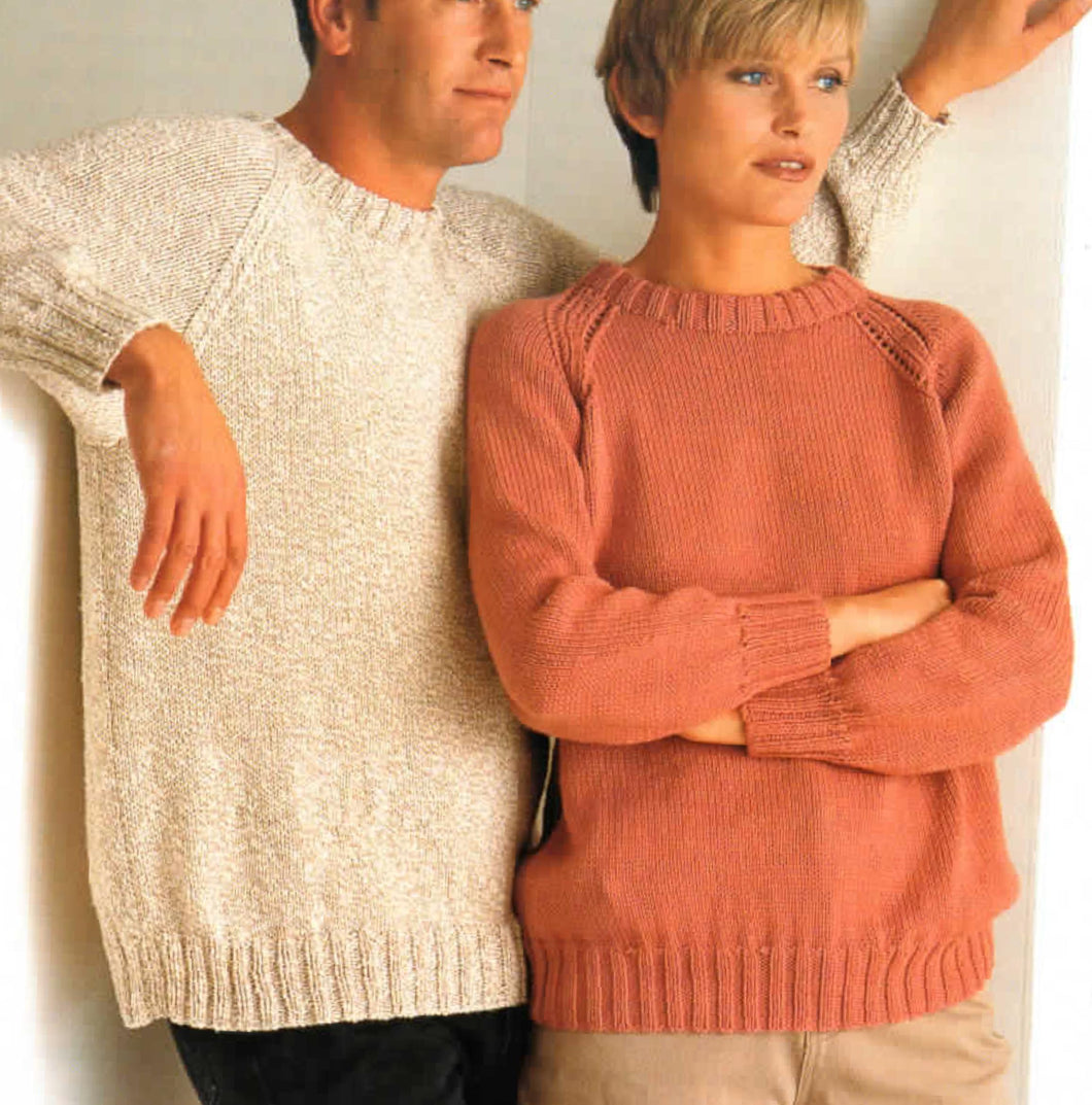 Unisex Aran Sweater Knitting Pattern: Classic Raglan Sleeve (PDF Download)