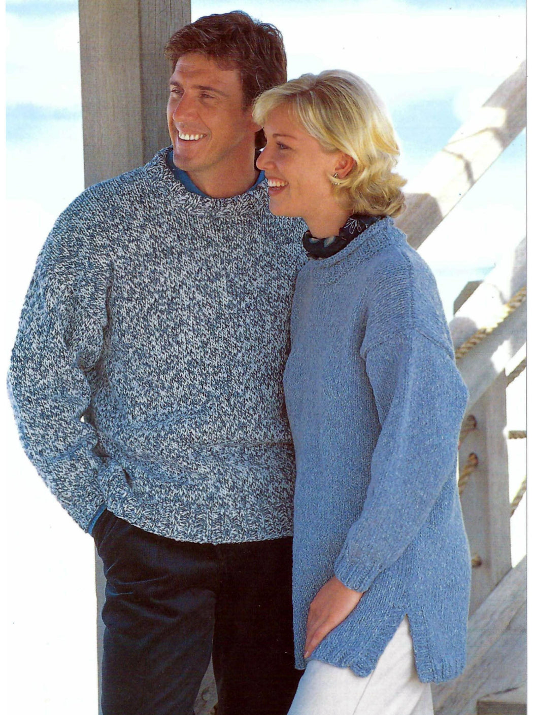 Easy Chunky Plain Tunic Sweater Jumper Roll or Crew Neck Side Vents Mens Womens Unisex 26 - 44