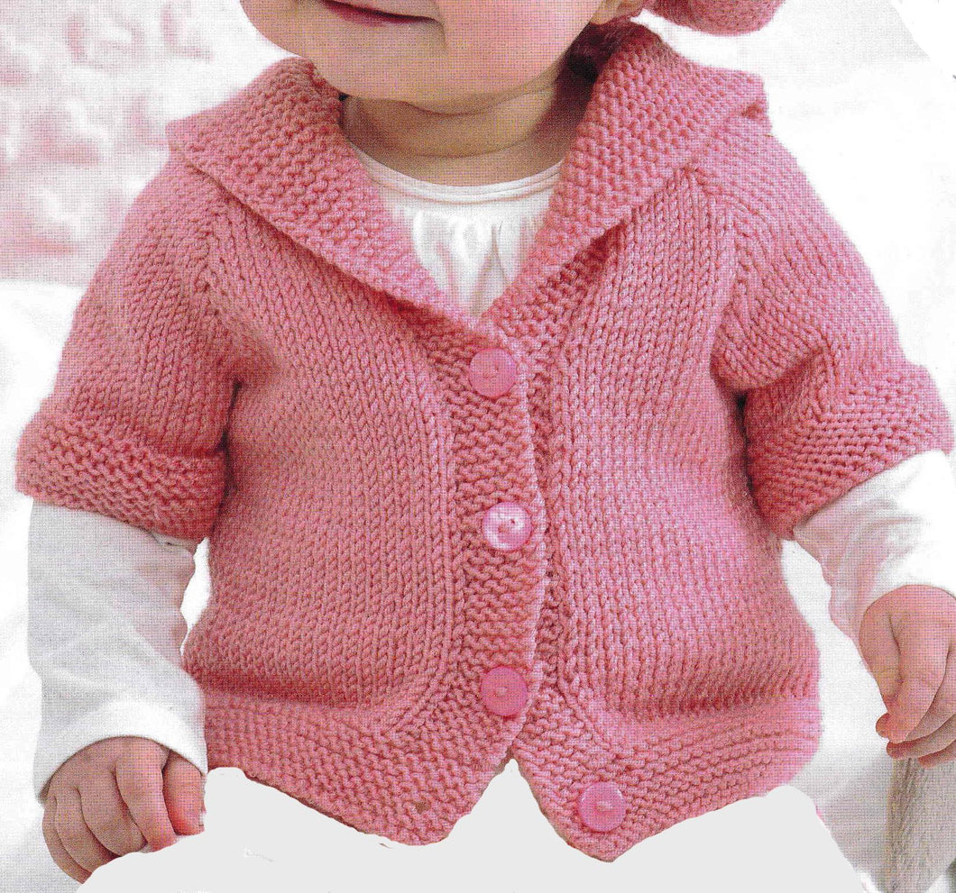 Sailor Collar Cardigan & Beret, long- short sleeves- 16
