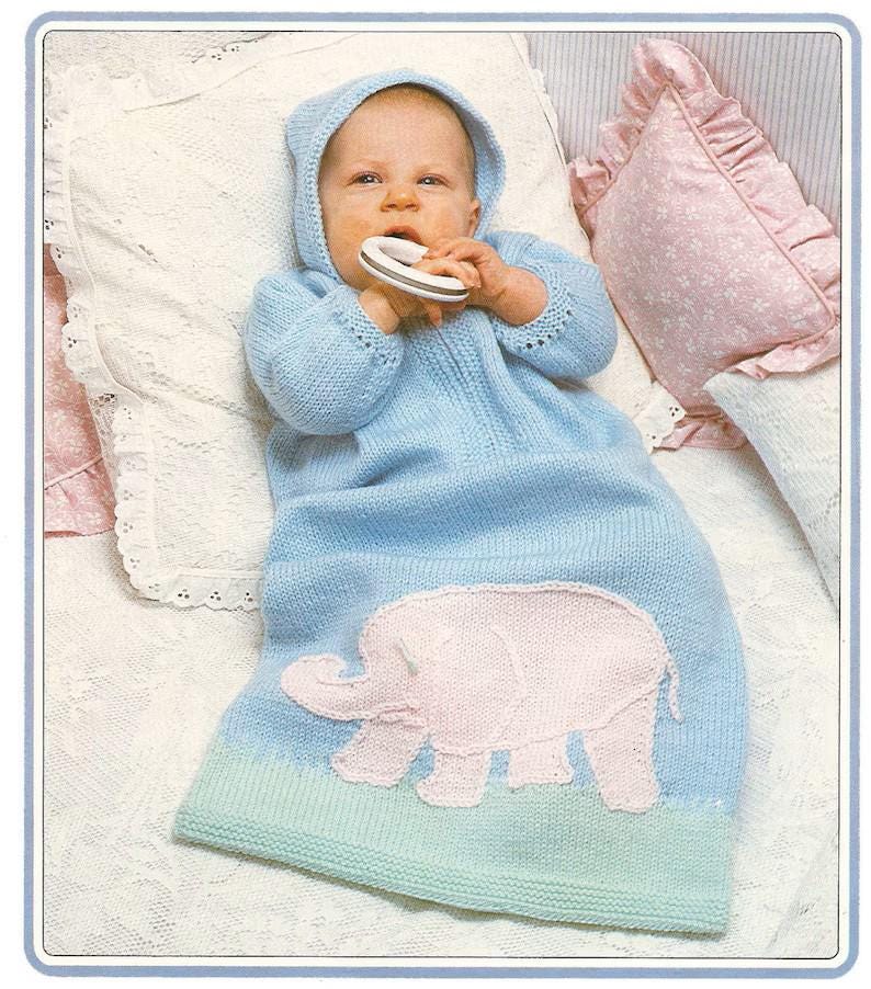 Baby Nest-Cocoon- Sleeping bag, with hood- Elephant Motif  16