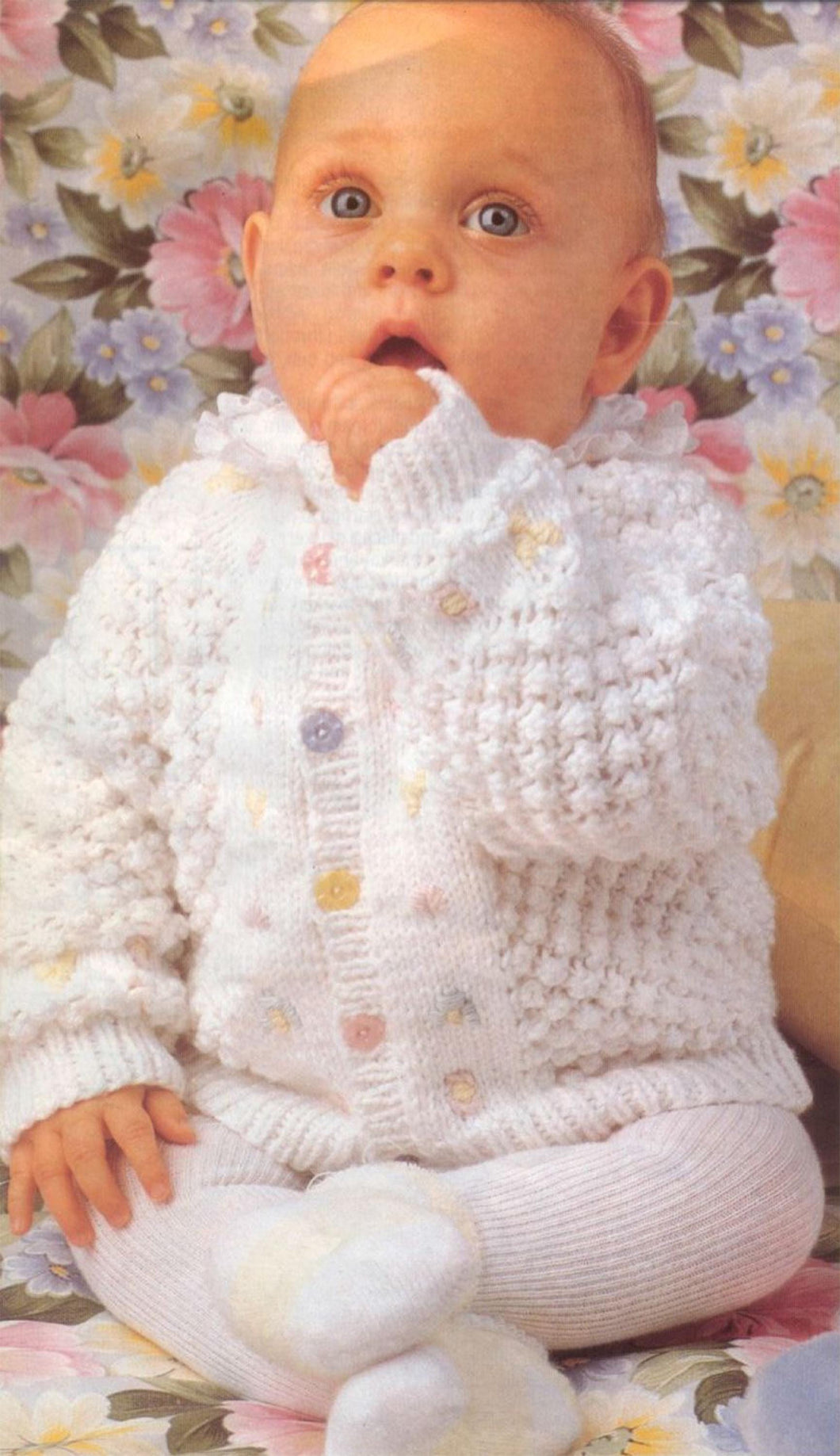 Easy Knit Babies & Toddlers Blackberry Stitch-Cardigan 8ply- DK- light Worsted -Knitting Pattern- PDF- Digital Download 62 - 68 cm