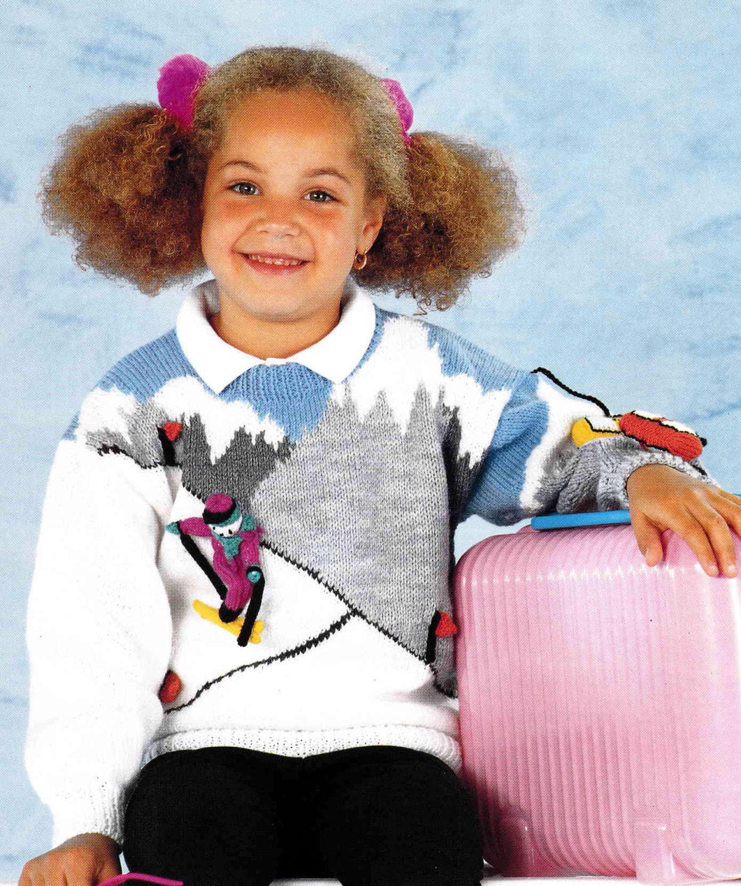 Child's Ski sweater Christmas Jumper-Toys- Boy- Girl- Knitting Pattern -DK 8ply (Light Worsted weight) Download PDF fits 20 -30 - with chart