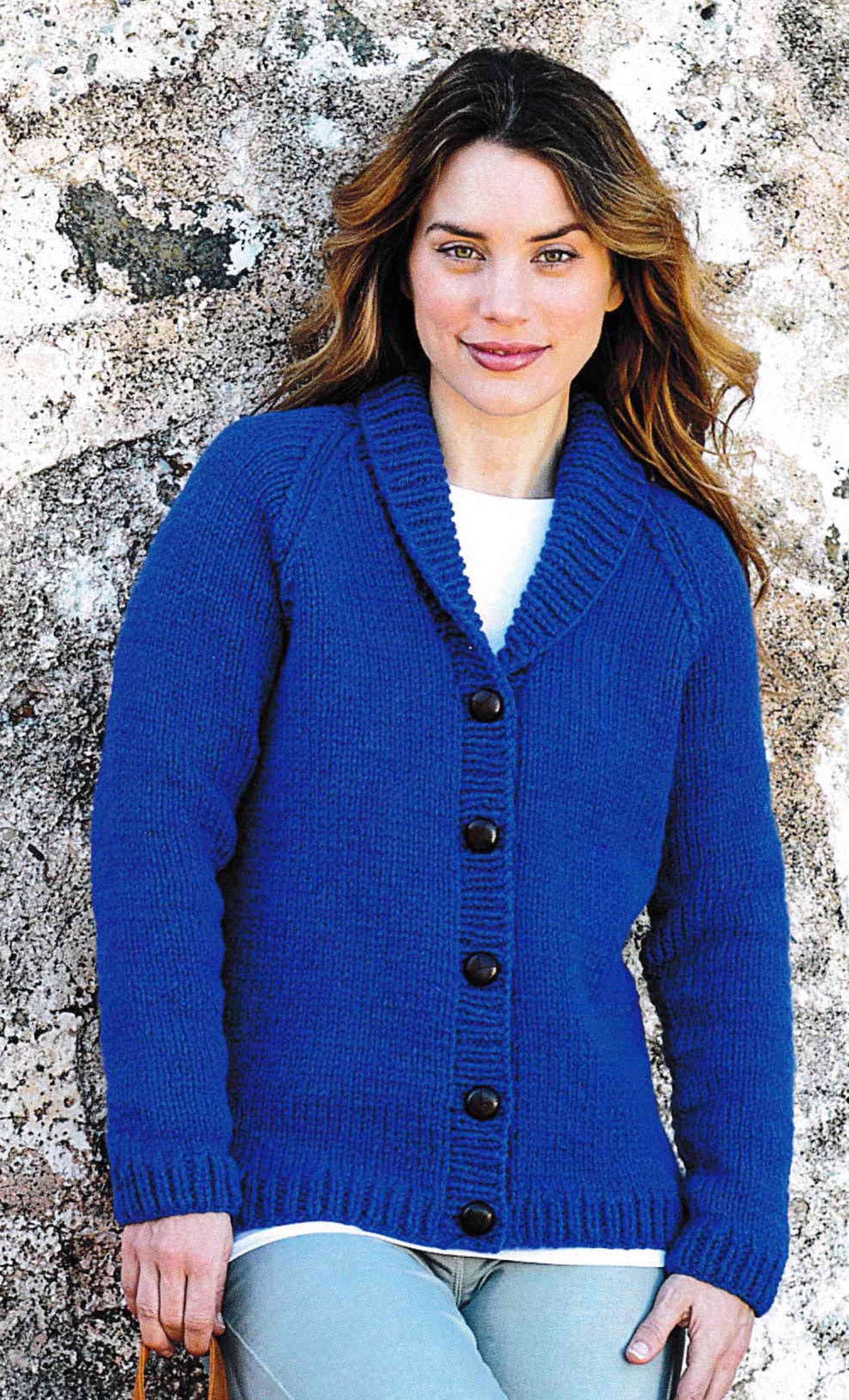 Woman's Easy Beginners Cardigans- V neck- shawl collar Chunky-12 Ply Bulky Cardigans~ fits 32 - 54