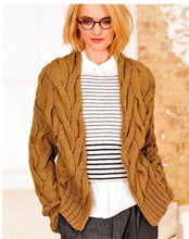 Woman's Chunky Cable Cardigan & Long sleeved sweater- Chunky-12 Ply Bulky Cardigans~ fits 32 - 42" chest- Download Knitting Pattern PDF