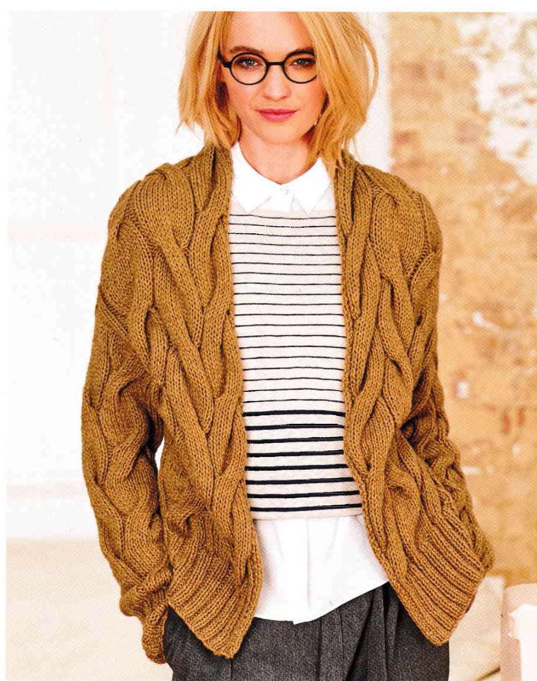 Woman's Chunky Cable Cardigan & Long sleeved sweater- Chunky-12 Ply Bulky Cardigans~ fits 32 - 42