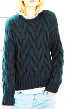 Woman's Chunky Cable Cardigan & Long sleeved sweater- Chunky-12 Ply Bulky Cardigans~ fits 32 - 42" chest- Download Knitting Pattern PDF