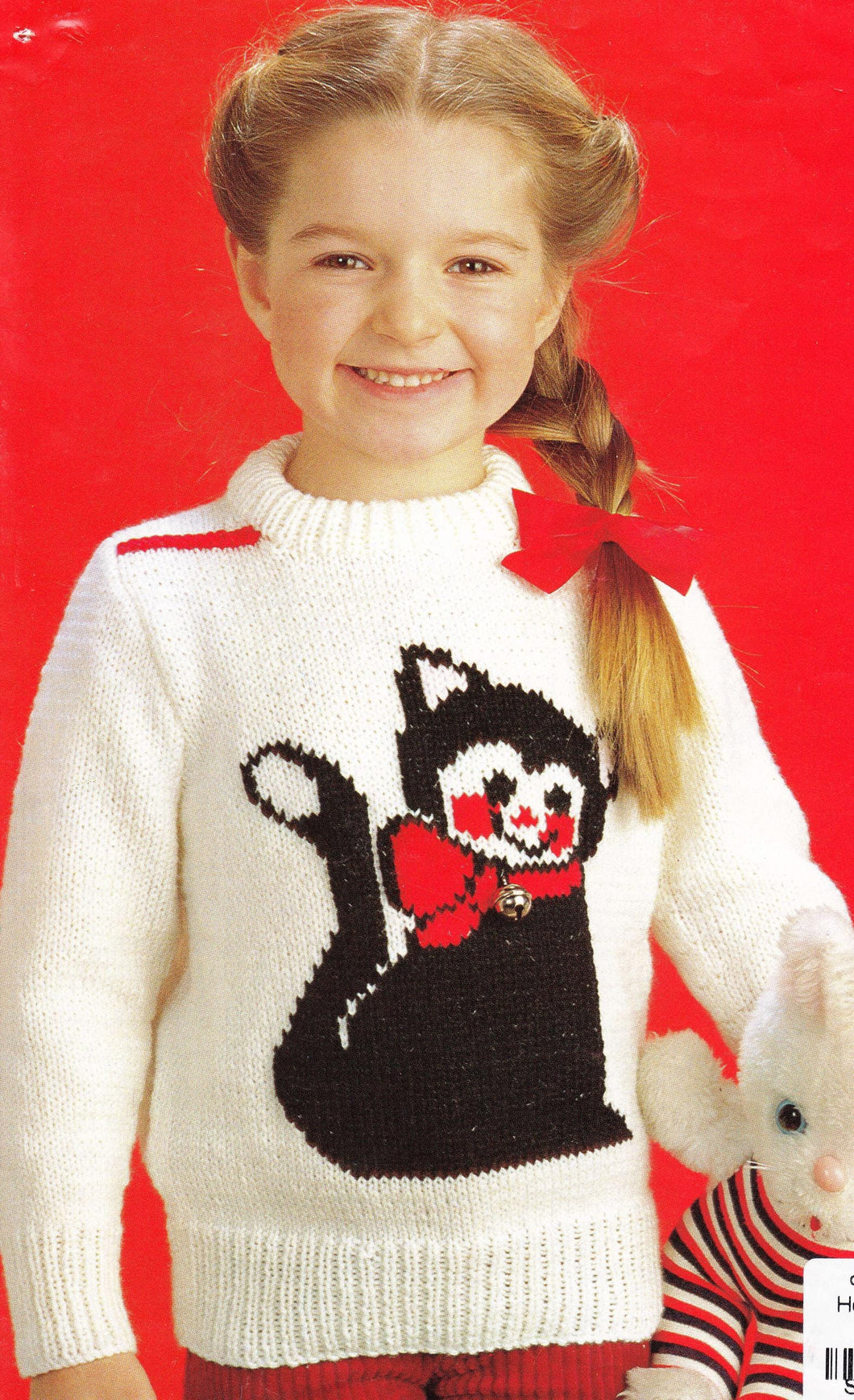 Girls Kitty- Pussy Cat Sweater- Jumper Round Neck 24- 34