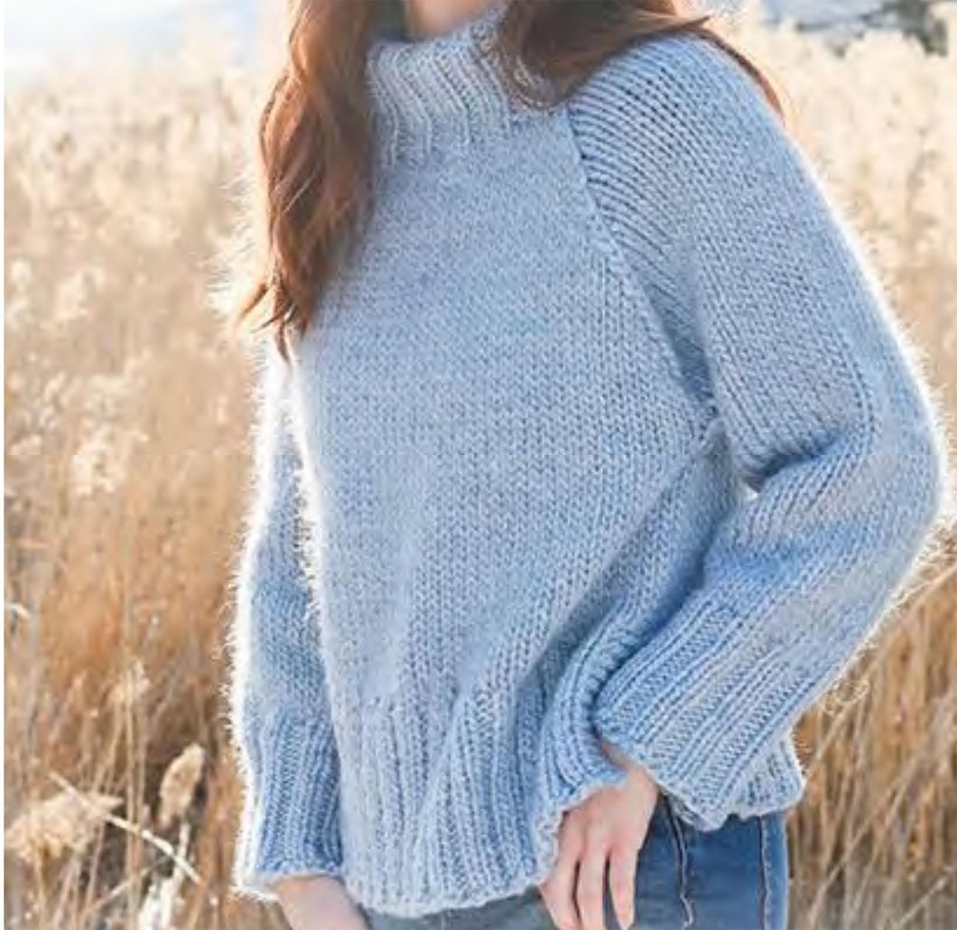 Womans Easy Beginners Quick Knit Sweater, Super Chunky- Super Bulky wool--90cm  - 142 cm Chest. Knitting pattern Download quick n easy
