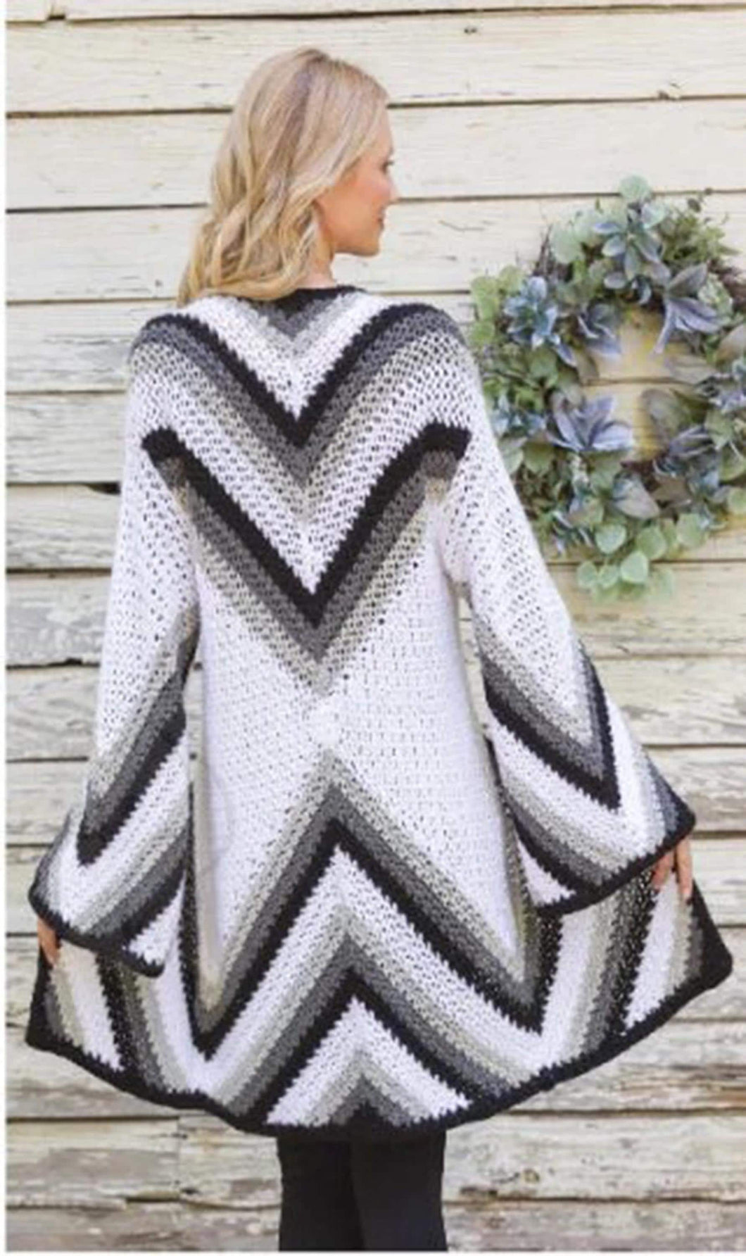 Woman's Crochet Textured Coat Cardigan Jacket  S (M, L, XL, ) Worsted Crochet Pattern/Instant PDF Download