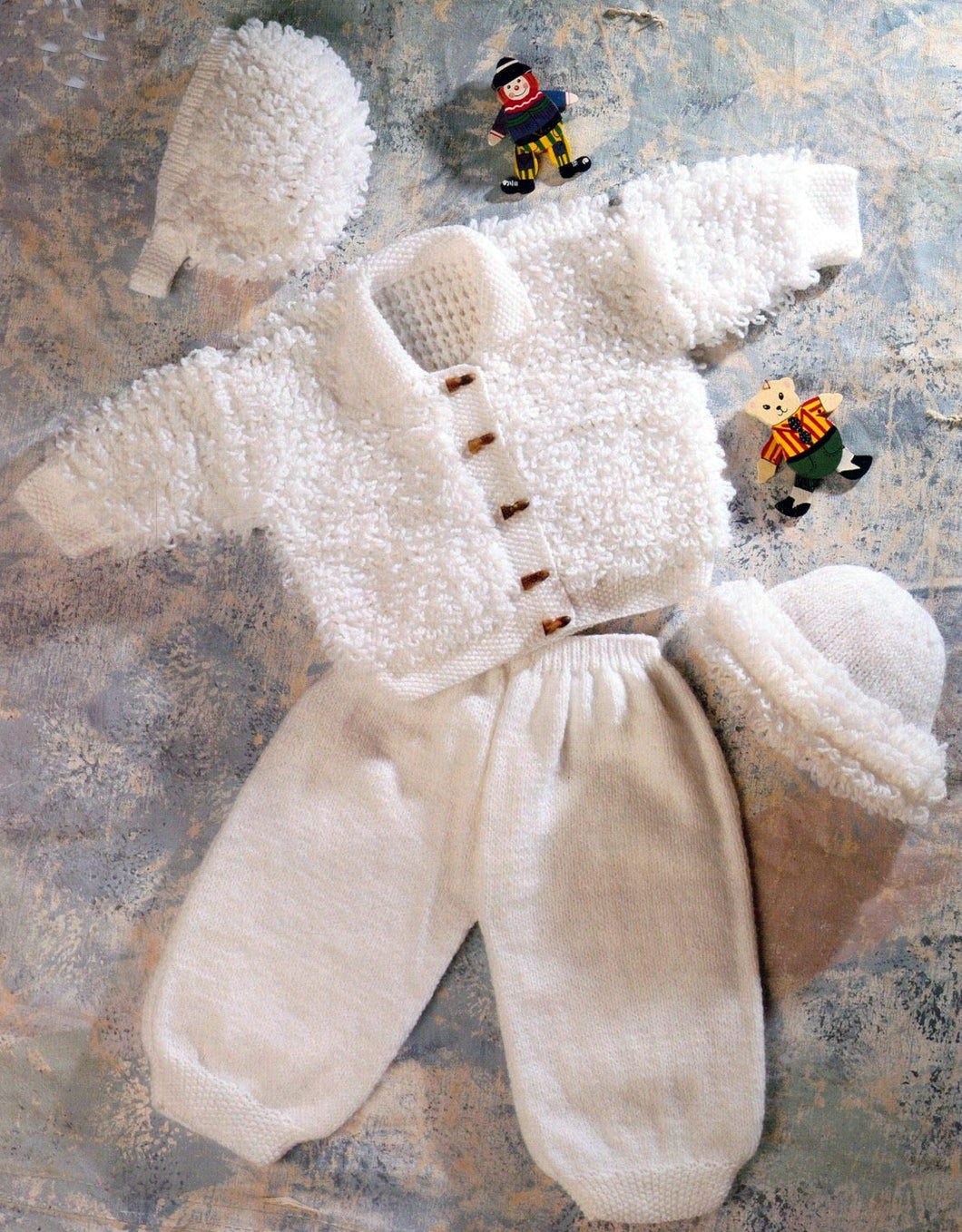 Baby Loopy Jacket- Cardigan & 2 hats and trousers -16