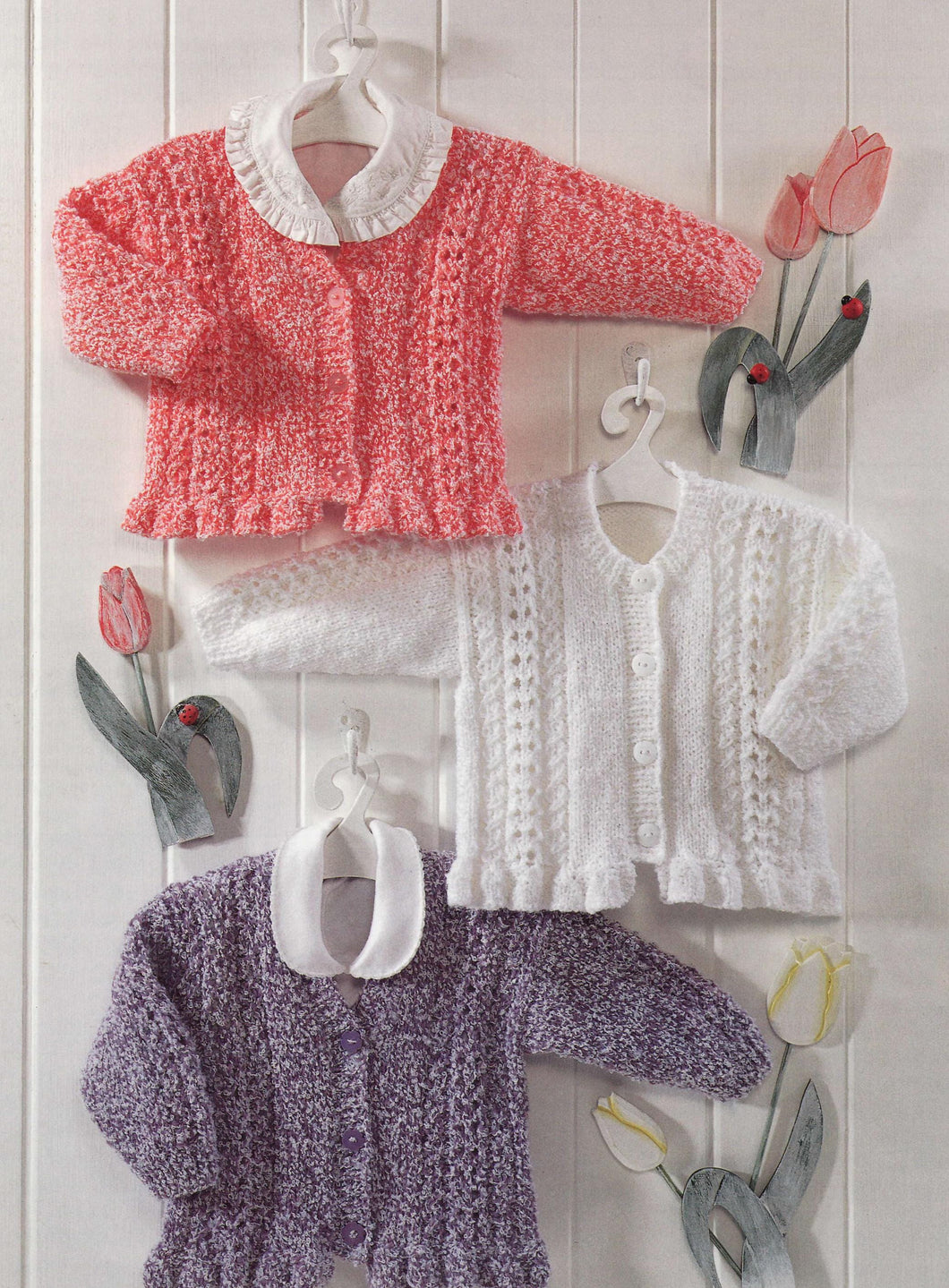 Girls Frill Eyelet Cardigans- Round & V neck styles fits 16