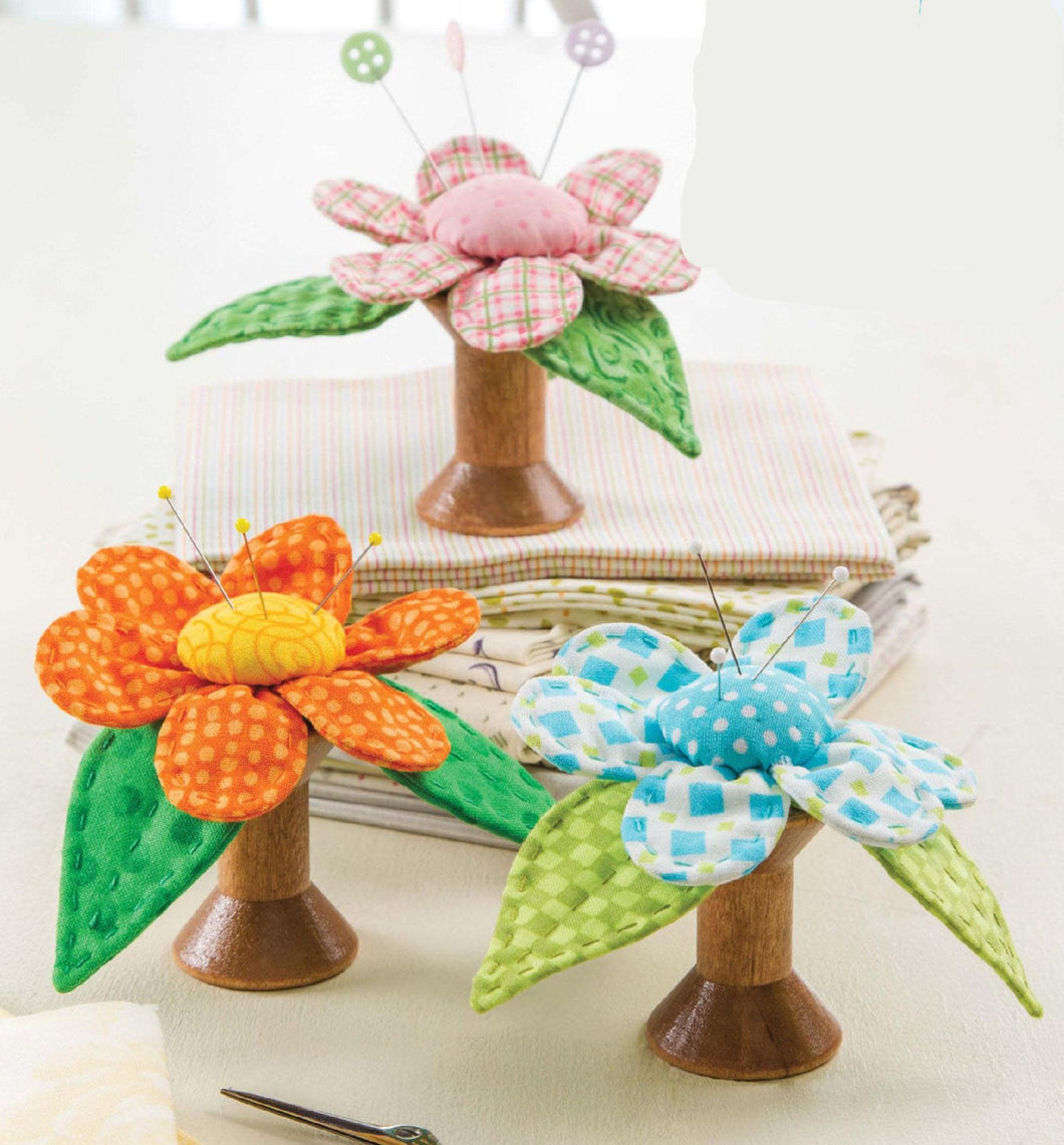 Quilted Pin-cushion Sewing pattern for wooden Spool ( buy separate) ~ Sewing Pattern PDF  download- Beginner Level- Make from Fabric scraps