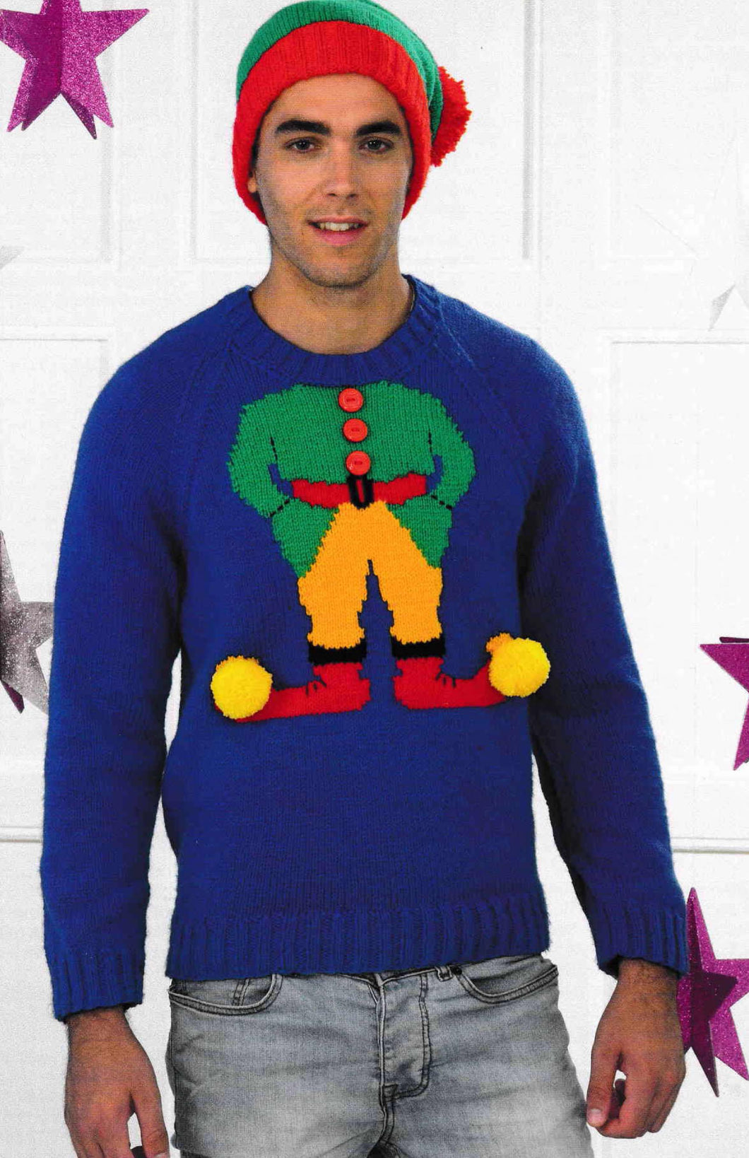 Mans  Elf Christmas Sweater-Jumper 38