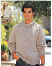 Man & Womans Easy Raglan Round Neck sweater Chunky- Bulky 12ply yarn- 30-42" chest Knitting pattern Download PDF- Knits up quick- Easy