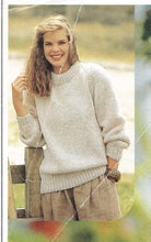 Man & Womans Easy Raglan Round Neck sweater Chunky- Bulky 12ply yarn- 30-42" chest Knitting pattern Download PDF- Knits up quick- Easy