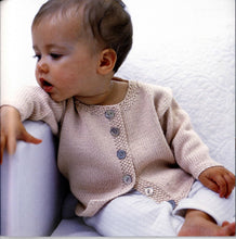 Boy's Girl's Baby Jacket Cardigan- Moss stitch bands Sport - 5 ply Ply- 19" - 27" ( 0-36 months)-- Knitting Pattern Download PDF