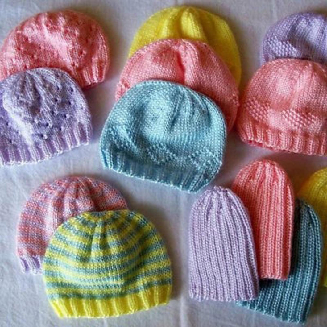 Newborn Baby Hats 5 Designs ~ 11-12