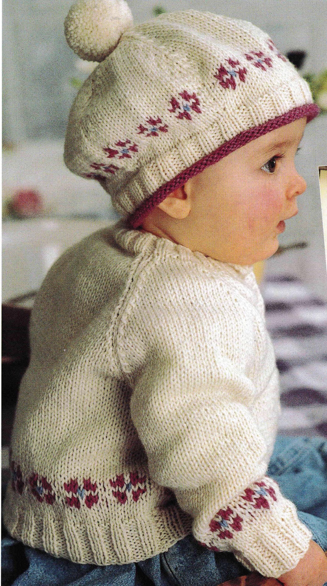 Child's Fair isle Cardigan's Round and V neck styles plus Hat & Scarf ~DK (8ply) 16