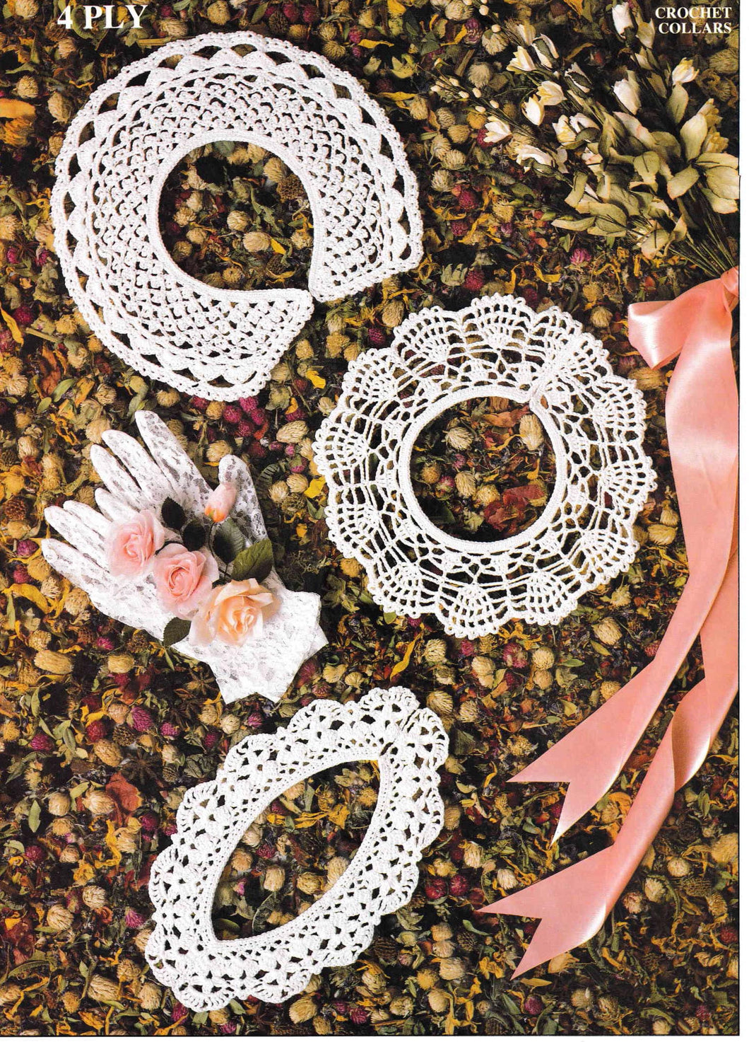 Ladies Lace Collars Crochet Pattern- Made up In Classic 4ply Cotton- 3 collar styles to choose. Crochet Pattern Download PDF