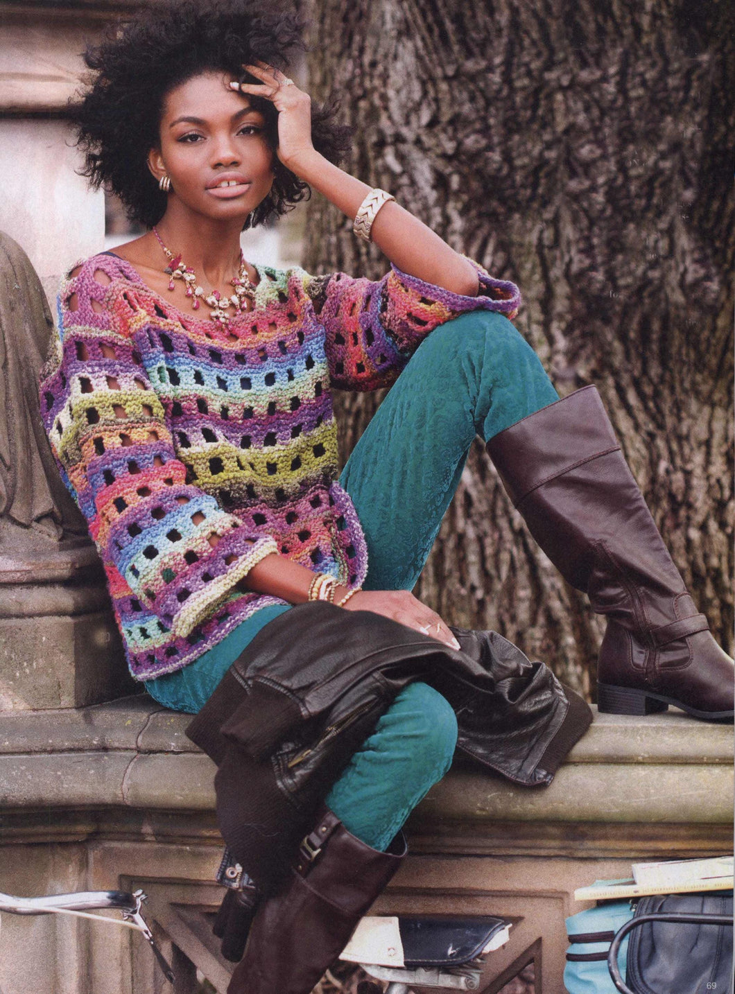 Woman's Garter stitch Drop shoulder pullover & garter Stitch Tank top 10 ply Worsted Aran yarn- 33-46