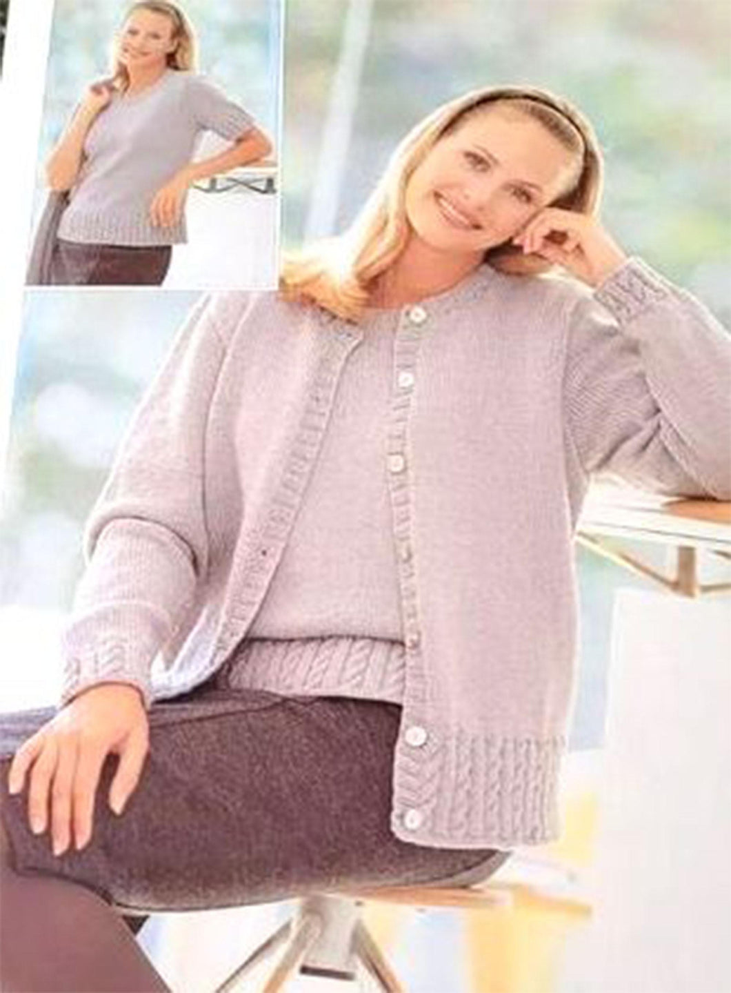 Womens Twin set Cardigan & Short sleeved Sweater 32