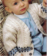 Babies Children's Cable V neck Cardigan & Sweater-Knitting Pattern-  DK - 8ply Light Worsted yarn 16" -26" (0-6 years) PDF- Digital Download