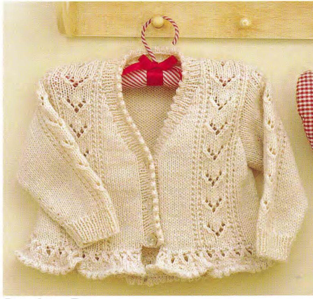 Girls Eyelet V Neck Cardigan Jacket Frilly Peplum Hem 16- 26