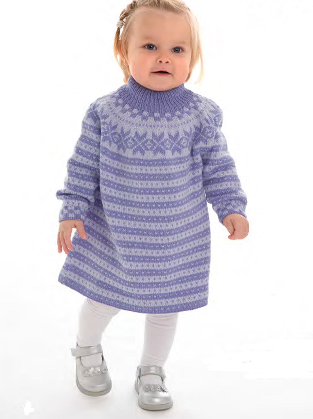 Childs Yoked Norwegian Dress, sweater-Jumper Knitting Pattern, Fair Isle,  ,Instant Download PDF- see images for further information