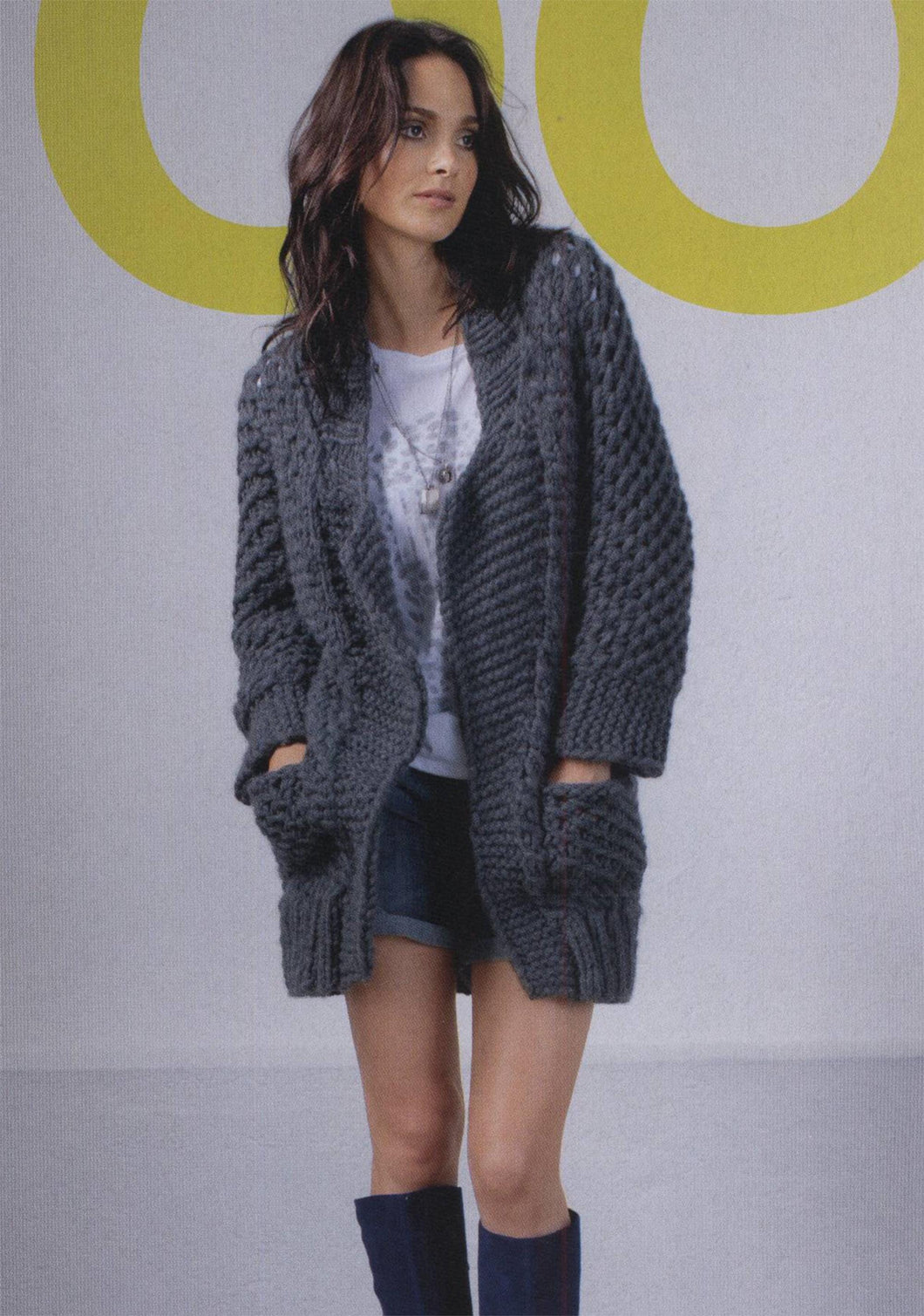 Woman Big Chunky sweater & Hat , Super Chunky- Super Bulky wool- 14 ply  fits 34