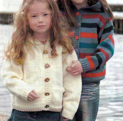 Children's easy  Knit Cardigan & hooded cardigan 16-30