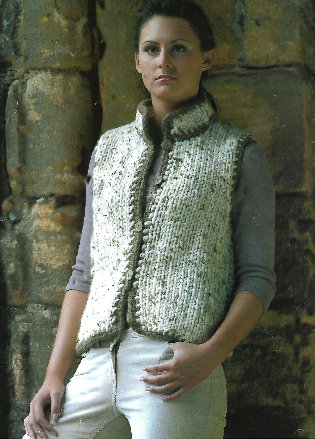 Womens Super Chunky Gilet- Waistcoat- sleeveless Jacket- Easy Knit 32