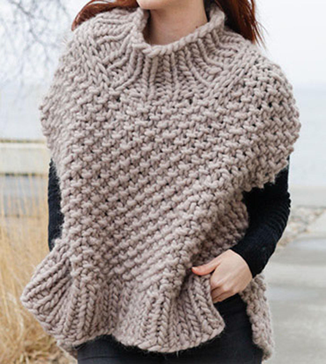 Womens Easy Vest Slipover Round Neck Tank Top Jumper Sweater Vest Larger Sizes S-XXXL Super Chunky Wool Knitting Pattern PDF download