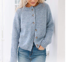 Easy Larger Sizes Classic Round Neck Raglan Cardigan Womens 36"- 54" ~ Aran 10 Ply Worsted Knitting Pattern PDF Instant download