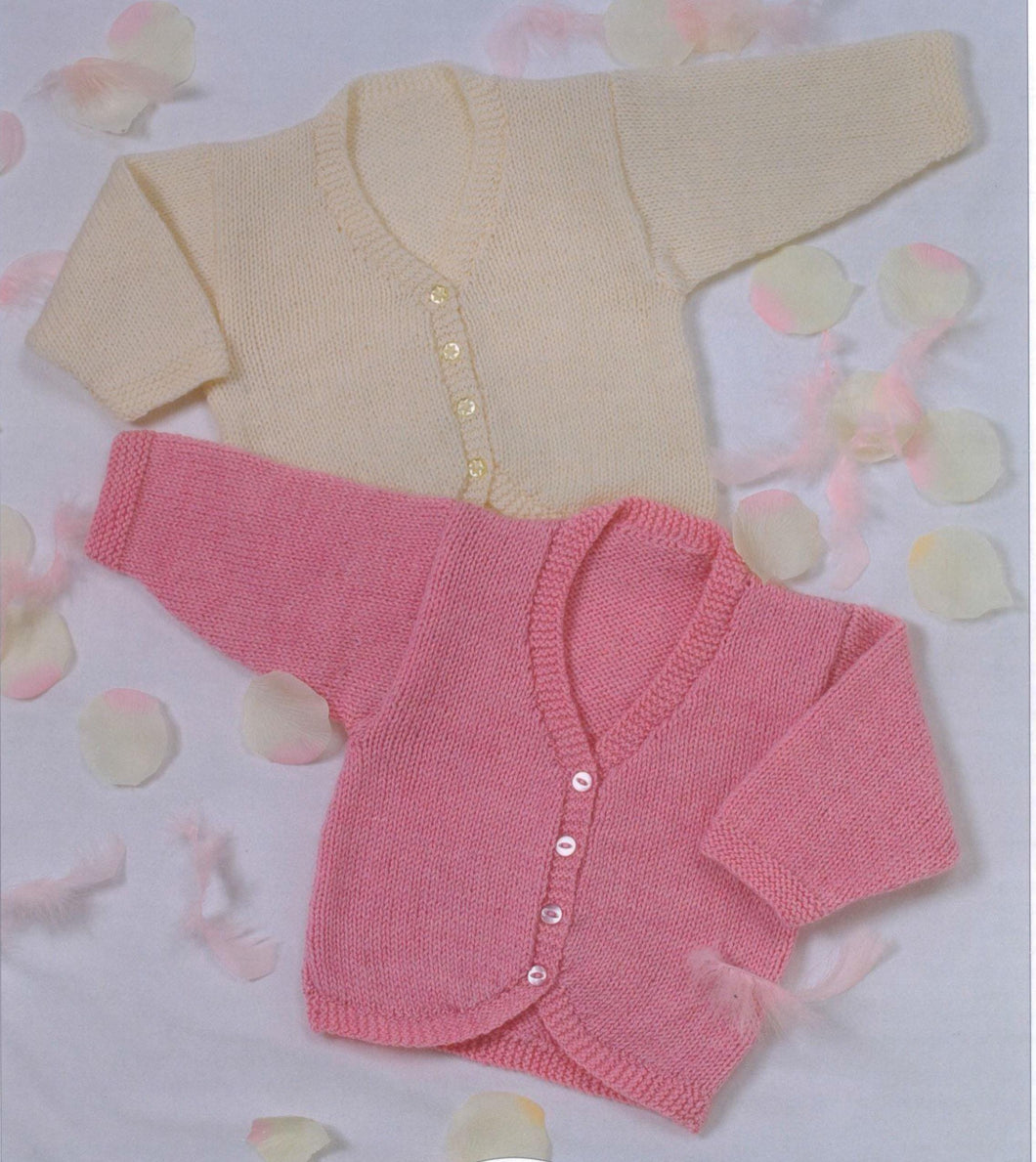 Girl's Easy Bolero Cardigan with ribbed edge Long sleeves, DK 8Ply Light worsted wool 16