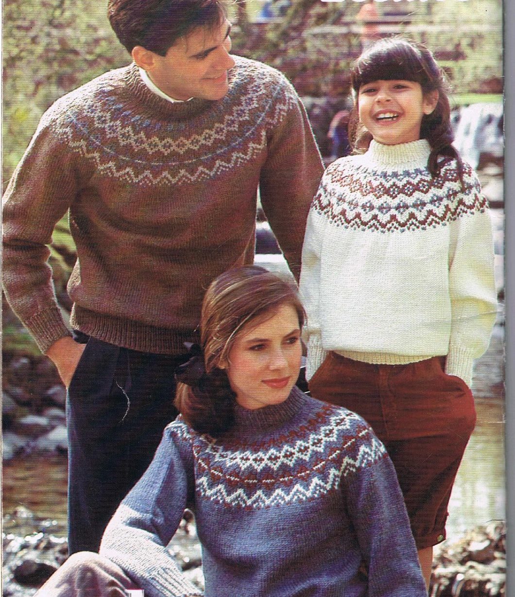 Man* Womans * Child's Icelandic Fair Isle Sweaters *Round Neck styles- 26