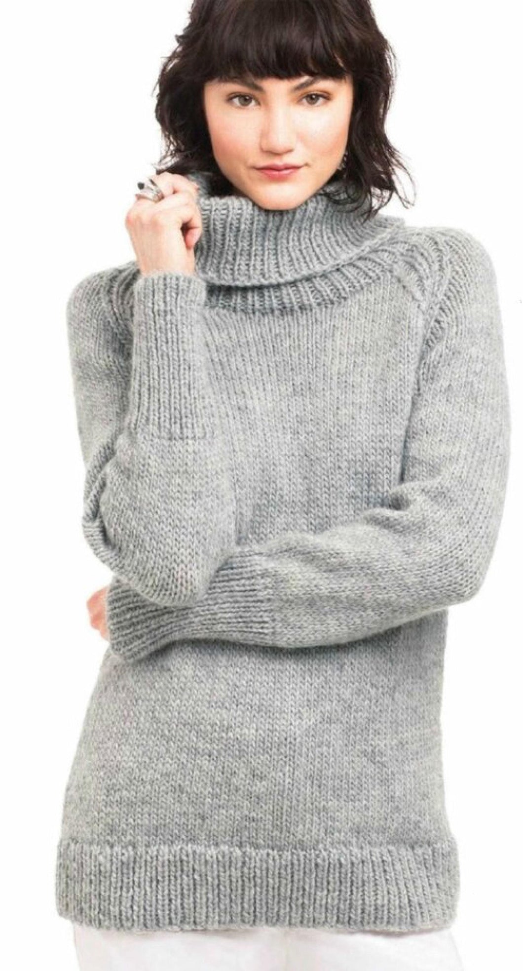 Women's Easy Turtle- Polo Neck Sweater Jumper Beginner 34- 54