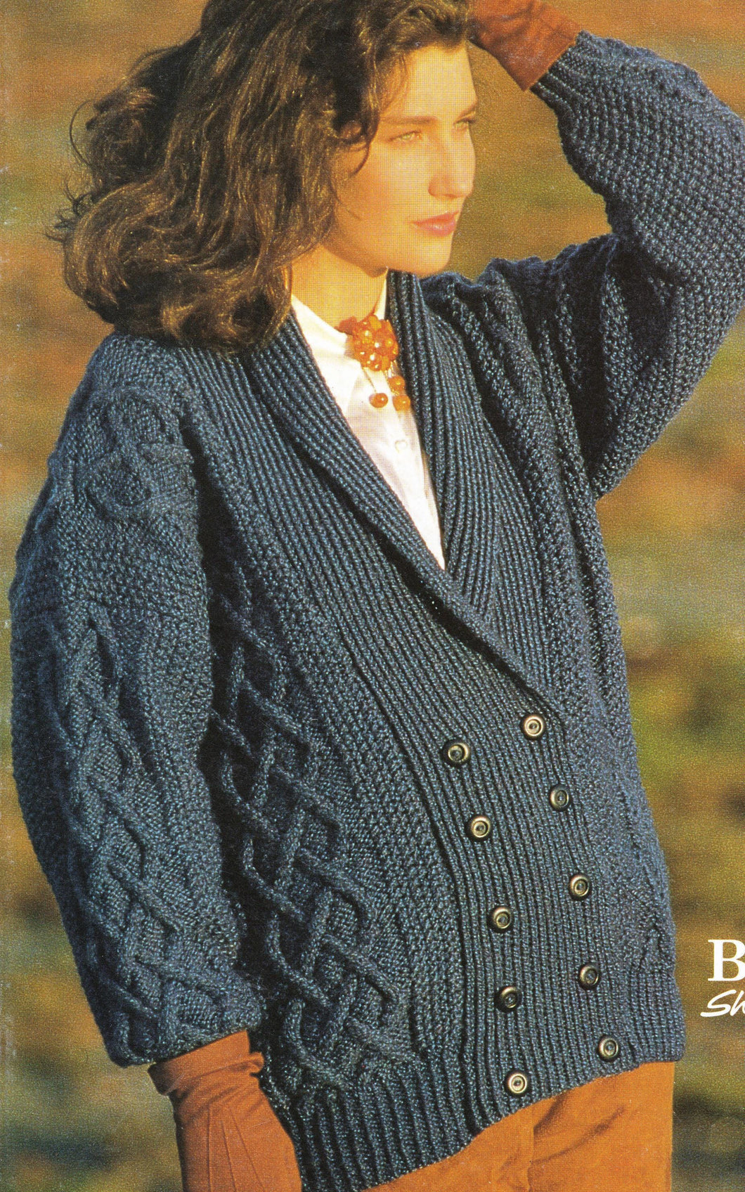 Woman's Oversize double breast Cardigans- V neck- shawl collar Chunky-12 Ply Bulky Cardigans~ fits 30 -40