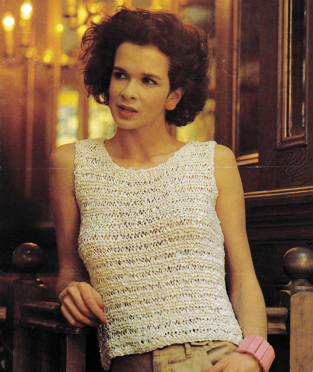 Woman's Round Neck Slipover Sweater Vest-Top Jumper Pullover 32