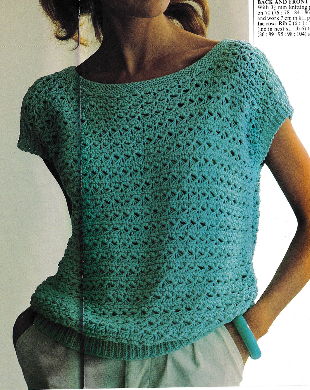 Womens Round Neck Textured summer Top Sleeveless Sweater Jumper Vest Slipover 32