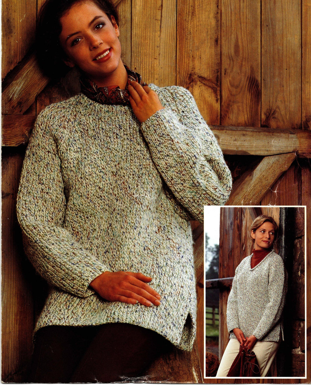 Casual Raglan round & V neck Ribbed Sweater Tunic Jumper with side split  32- 46