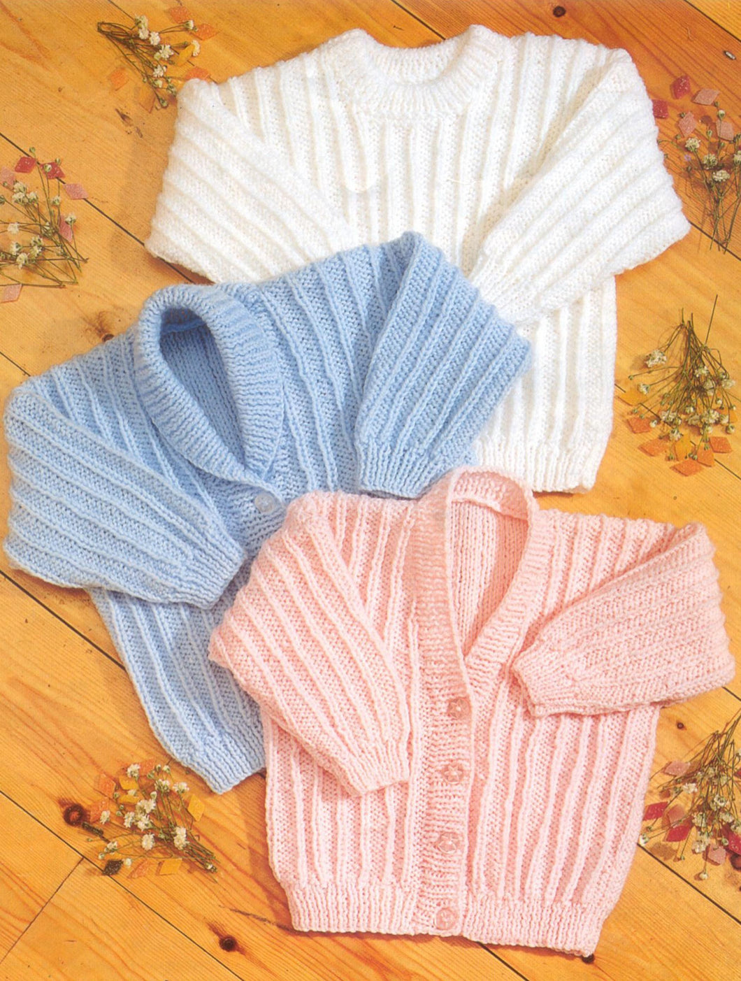 Baby Easy Cardigans V neck & Collar Plus sweater  Knitting Pattern -DK-8ply(Light Worsted yarn)  Download PDF  Premature 12